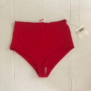 Mara Hoffman Lydia Bikini Bottom, NWT, Red